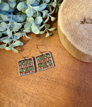 Load image into Gallery viewer, Bookcase Version 3 Drop Earrings, laser engraved, hand painted, wood earrings, nickel free