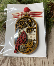 Load image into Gallery viewer, Always near cardinal memorial ornament, remembrance, loved one memory gift