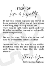 Load image into Gallery viewer, Love and Loyalty Elephant Ornament, Sister Gift, Friend Gift, Tree Ornament, Car Charm