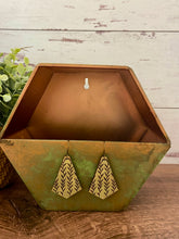 Load image into Gallery viewer, Fun style vine engraved wood earrings, dangle earrings
