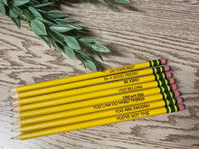 Load image into Gallery viewer, Name pencils, affirmation pencils, back to school pencils, personalized pencils