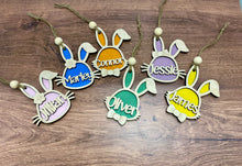 Load image into Gallery viewer, Personalized Easter Basket Tag, Colorful Kids Spring Decor, Unique Children&#39;s Easter Gift, Bunny Easter Basket Tag
