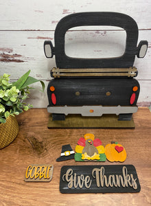 Thanksgiving Give Thanks Insert for Interchangeable 12 Inch Vintage Truck (Base Sold Separately)