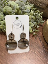 Load image into Gallery viewer, Striped Snowman Earrings