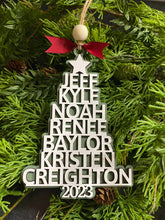 Load image into Gallery viewer, Personalized Family Tree Ornament, Name Ornament, Personalized Gift