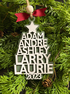 Personalized Family Tree Ornament, Name Ornament, Personalized Gift
