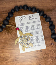 Load image into Gallery viewer, Graceful Guardian Sea Turtle Ornament, Mother Gift, Friend Gift, Tree Ornament, Car Charm