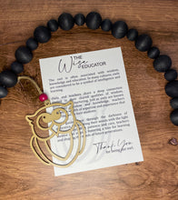 Load image into Gallery viewer, Wise Educator Owl Ornament, Teacher Gift, Tree Ornament, Car Charm