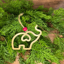 Load image into Gallery viewer, Love and Loyalty Elephant Ornament, Sister Gift, Friend Gift, Tree Ornament, Car Charm