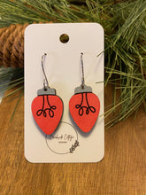 Load image into Gallery viewer, Christmas Bulb Earrings, winter earrings, Christmas Earrings