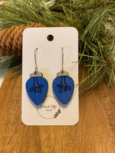Load image into Gallery viewer, Christmas Bulb Earrings, winter earrings, Christmas Earrings
