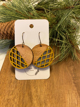 Load image into Gallery viewer, Geometric Cut Drop, Christmas Earrings, Winter Earrings