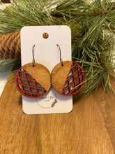 Load image into Gallery viewer, Geometric Cut Drop, Christmas Earrings, Winter Earrings