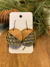 Load image into Gallery viewer, Geometric Cut Drop, Christmas Earrings, Winter Earrings