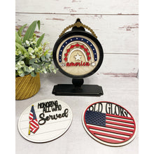 Load image into Gallery viewer, Tabletop Interchangeable Stand, Home, Farmhouse, Military, Seasonal Decor