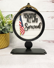 Load image into Gallery viewer, Tabletop Interchangeable Stand Seasonal Inserts Only, Home, Farmhouse, Military, Seasonal Decor