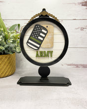 Load image into Gallery viewer, Tabletop Interchangeable Stand Military and Service Inserts Only, Home, Farmhouse, Military, Seasonal Decor
