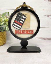 Load image into Gallery viewer, Tabletop Interchangeable Stand Military and Service Inserts Only, Home, Farmhouse, Military, Seasonal Decor