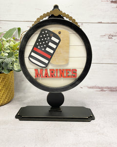 Tabletop Interchangeable Stand Military and Service Inserts Only, Home, Farmhouse, Military, Seasonal Decor