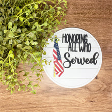 Load image into Gallery viewer, Tabletop Interchangeable Stand Seasonal Inserts Only, Home, Farmhouse, Military, Seasonal Decor