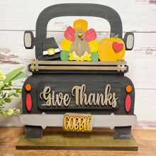 Load image into Gallery viewer, Thanksgiving Give Thanks Insert for Interchangeable 12 Inch Vintage Truck (Base Sold Separately)

