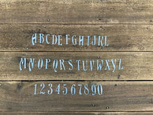 Load image into Gallery viewer, 3 inch Metal Letters/Numbers (Bleeker St) - Small Metal Letters/Numbers - Steel - Rustic Letters - Rusty or Natural Steel - Sign Letters