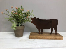 Load image into Gallery viewer, Farmhouse Decor - Cow - Metal Decor - Shelf Sitter