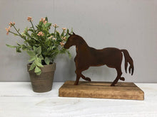 Load image into Gallery viewer, Farmhouse Decor - Horse - Metal Decor - Shelf Sitter