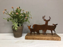 Load image into Gallery viewer, Farmhouse Decor - Deer Family - Metal Decor - Shelf Sitter - Lodge Decor