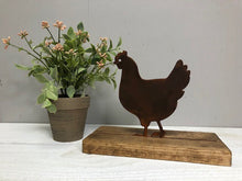 Load image into Gallery viewer, Farmhouse Decor - Hen - Chicken - Metal Decor - Shelf Sitter