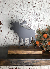 Load image into Gallery viewer, Farmhouse Decor - Moose - Metal Decor - Shelf Sitter - Lodge Decor