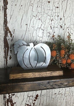 Load image into Gallery viewer, Farmhouse Decor - Pumpkin - Metal Decor - Shelf Sitter - Fall Decor - Halloween Decor