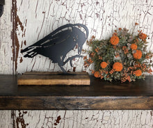 Load image into Gallery viewer, Farmhouse Decor - Raven - Metal Decor - Shelf Sitter - Fall Decor - Halloween Decor