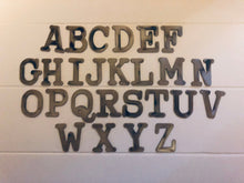 Load image into Gallery viewer, 1 1/2 inch Metal Letters and Numbers (typewriter), Small Metal Letters/Numbers, Steel, Rustic Letters, Natural Steel, Sign Letters