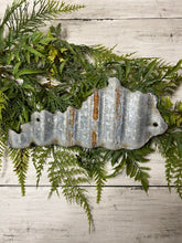 Load image into Gallery viewer, Corrugated metal state - Kentucky (9" or 16”)- Farmhouse Decor - state