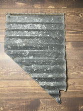 Load image into Gallery viewer, Corrugated metal state - Nevada (6”, 8", 9" or 16”)- Farmhouse Decor - state