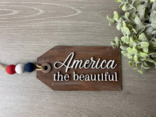 Load image into Gallery viewer, Land of the Brave Tiered Tray set, Patriotic decor, tiered tray decor