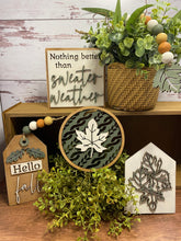 Load image into Gallery viewer, Sweater weather fall tiered tray sign, fall sign, tiered tray decor