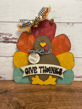 Load image into Gallery viewer, Give Thanks Turkey Door Hanger, Seasonal Door Hanger, Fall Decor