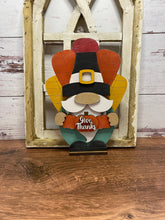 Load image into Gallery viewer, Thanksgiving Gnome, Pilgrim Gnome, Shelf Sitter Gnome, Fall Decor, Thanksgiving Table Decor