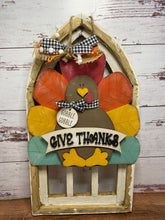 Load image into Gallery viewer, Give Thanks Turkey Door Hanger, Seasonal Door Hanger, Fall Decor