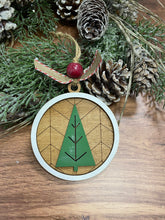 Load image into Gallery viewer, Farmhouse Round Tree or Deer ornament - Christmas decor - Ornament- tiered tray decor - tree ornament - deer ornament - Rustic Ornament