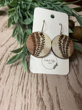 Load image into Gallery viewer, Distressed Wood Engraved 3 Vine Earrings - Handmade Boho Jewelry - Unique Nature-Inspired Accessories