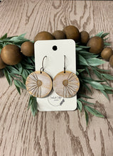 Load image into Gallery viewer, Laser Engraved Round Daisy Earrings, Handmade Wooden Flower Jewelry, Boho Chic Spring Accessories, Gift for Her