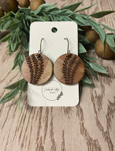 Load image into Gallery viewer, Distressed Wood Engraved 3 Vine Earrings - Handmade Boho Jewelry - Unique Nature-Inspired Accessories