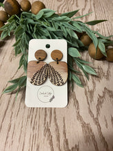 Load image into Gallery viewer, Distressed Wood Engraved 3 Vine Earrings - Handmade Boho Jewelry - Unique Nature-Inspired Accessories