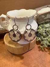 Load image into Gallery viewer, Starburst drop Earrings, lightweight wood Earrings
