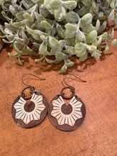Load image into Gallery viewer, Starburst drop Earrings, lightweight wood Earrings