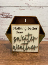 Load image into Gallery viewer, Sweater weather fall tiered tray, hello fall, fall leaves mini signs