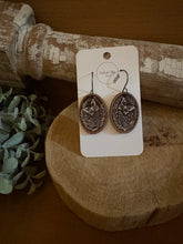 Load image into Gallery viewer, Butterfly Reverse Engrave Drop Earrings, laser engraved, hand painted, wood earrings, nickel free